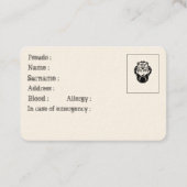 Carte de fidélité simple ロイヤリティカード (裏面)