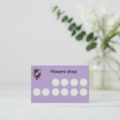 Carte de Fidélité US Fleuriste - Violettes ロイヤリティカード (スタンド正面)