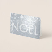 Carte de Noël Argent personnalisable Photo 箔カード (正面)
