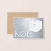 Carte de Noël Kado personnalisable Photo 箔カード (封筒付き正面)
