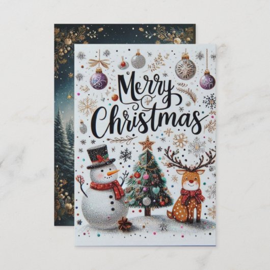 Carte de Noel - Merry Christmas (正面/裏面)