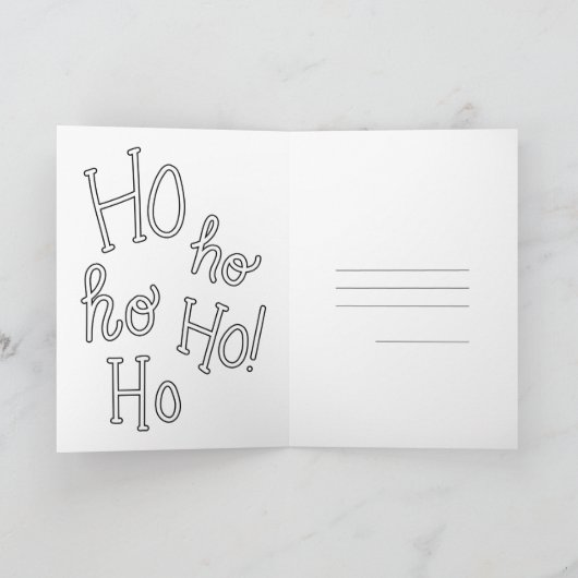 Carte de Noël - Père Noël Hohoho カード (内部)