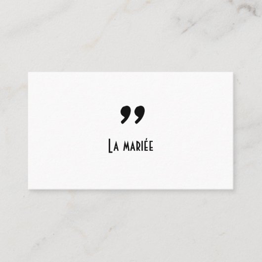 Carte de placement Apostrophe プレイスカード (正面)