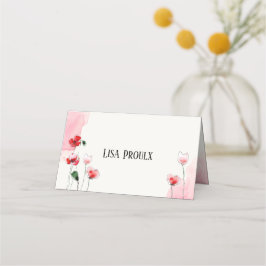 Carte de placement "Coquelicots" プレイスカード