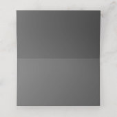 Carte de placement gris pliée - cœur fleuri  プレイスカード (内部開封)