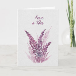 Carte de réconfort lilas – Pense à vous カード