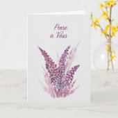 Carte de réconfort lilas – Pense à vous カード (黄色い花)