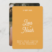 Carte de remerciement Colorus Orange 招待状 (正面/裏面)