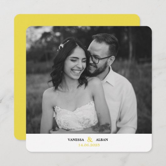 Carte de remerciement "Flavus" (正面/裏面)