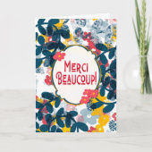 Carte de remerciement florale – Merci Beaucoup カード (正面)
