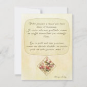 carte de remerciement ( Français )  サンキューカード (裏面)