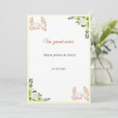 Carte de Remerciement Mariage - Colombes 招待状 (スタンド正面)