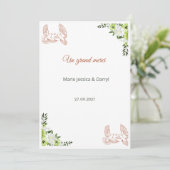 Carte de Remerciement Mariage - Colombes 招待状 (スタンド正面)