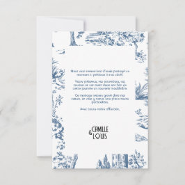 Carte de remerciement mariage Victoria サンキューカード