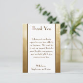 Carte de remerciement Noël 4x5 cuivre flou plat サンキューカード (スタンド正面)