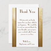 Carte de remerciement Noël 4x5 cuivre flou plat サンキューカード (正面/裏面)