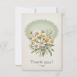 Carte de remerciement simple, Daisy Day Wishes サンキューカード