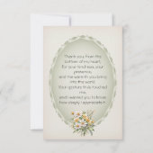 Carte de remerciement simple, Daisy Day Wishes サンキューカード (裏面)