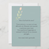 Carte de remerciement simple,mariage floral サンキューカード (正面)