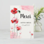 Carte de Remerciements "Coquelicots" サンキューカード (スタンド正面)