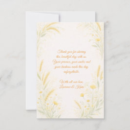 Carte De Remerciements Elegant Botanical Wedding サンキューカード