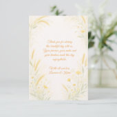 Carte De Remerciements Elegant Botanical Wedding サンキューカード (スタンド正面)