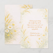 Carte De Remerciements Elegant Botanical Wedding サンキューカード (正面/裏面)