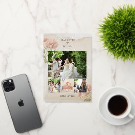 Carte De Remerciements Mariage photo  箔グリーティングカード