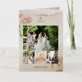 Carte De Remerciements Mariage photo  箔グリーティングカード