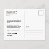 Carte De Remerciements Mariage - Photo et Merci  ポストカード (裏面)