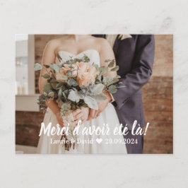 Carte De Remerciements Mariage - Photo et Merci  ポストカード