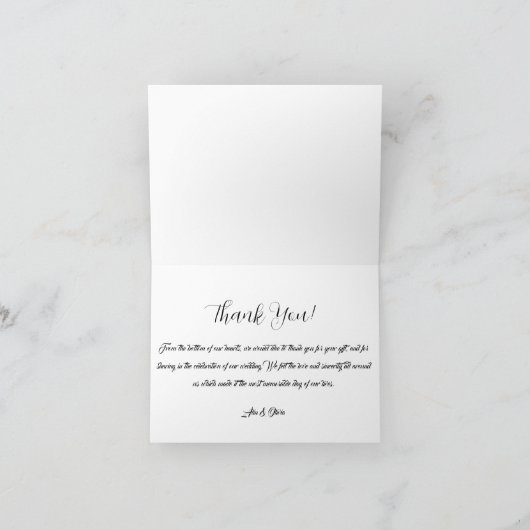 Carte De Remerciements Modern Watercolor Botanical サンキューカード (内部)