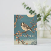 Carte De Remerciements Moonlit Bird on Blossom Bra サンキューカード (スタンド正面)