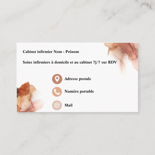 Carte de visite  名刺 (裏面)