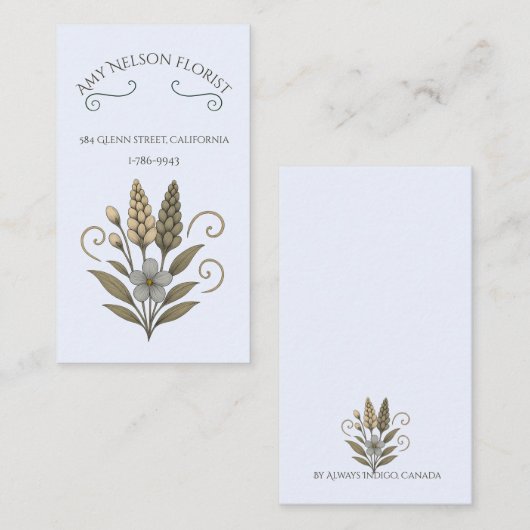 Carte de visite 名刺 (正面/裏面)