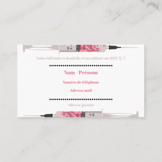 Carte de visite 名刺 (裏面)