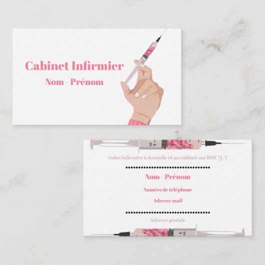 Carte de visite 名刺 (正面/裏面)