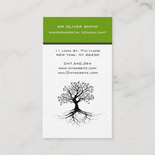 Carte de visite arbre et environnement 名刺 (正面)