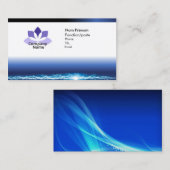 Carte de visite bleu pour un professionnel 名刺 (正面/裏面)