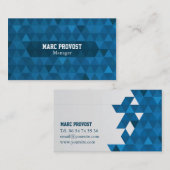 Carte de visite Blue Triangles 名刺 (正面/裏面)
