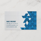 Carte de visite Blue Triangles 名刺 (裏面)