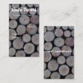 CARTE DE VISITE BOIS 名刺 (正面/裏面)