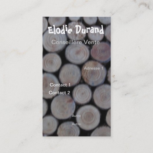 CARTE DE VISITE BOIS 名刺 (正面)