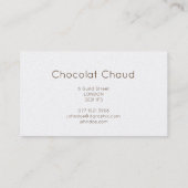 Carte de visite chocolaterie 名刺 (裏面)