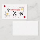 Carte de visite Coiffure à domicile – Pro & fémini 名刺 (正面/裏面)