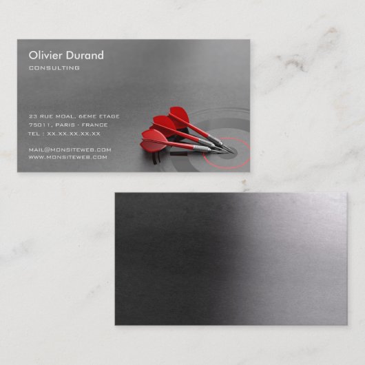 Carte de visite consultant indépendant. Consulting 名刺 (正面/裏面)