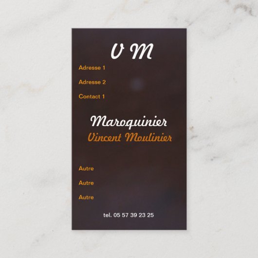 Carte de visite cuir 名刺 (正面)