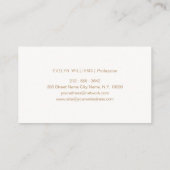 Carte De Visite Cuir Beige Or Moderne 名刺 (裏面)