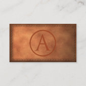 carte de visite cuir lettre A 名刺 (裏面)