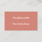 Carte De Visite design sympa pour les infirmières 名刺 (裏面)